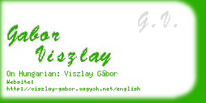 gabor viszlay business card
