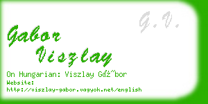 gabor viszlay business card